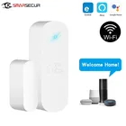 Дверные магнитные датчики Ewelink Smart Home, Wi-Fi датчик открываниязакрытия дверей и окон, совместимы с Alexa Google Home