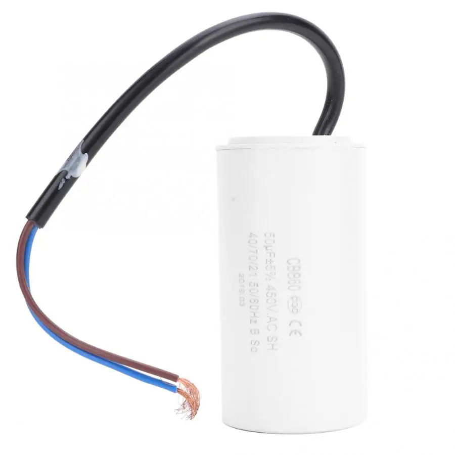 CBB60 Motor Starting Capacitor 450V 50uF Microfarad Wire Lead starting capacitor | Обустройство дома
