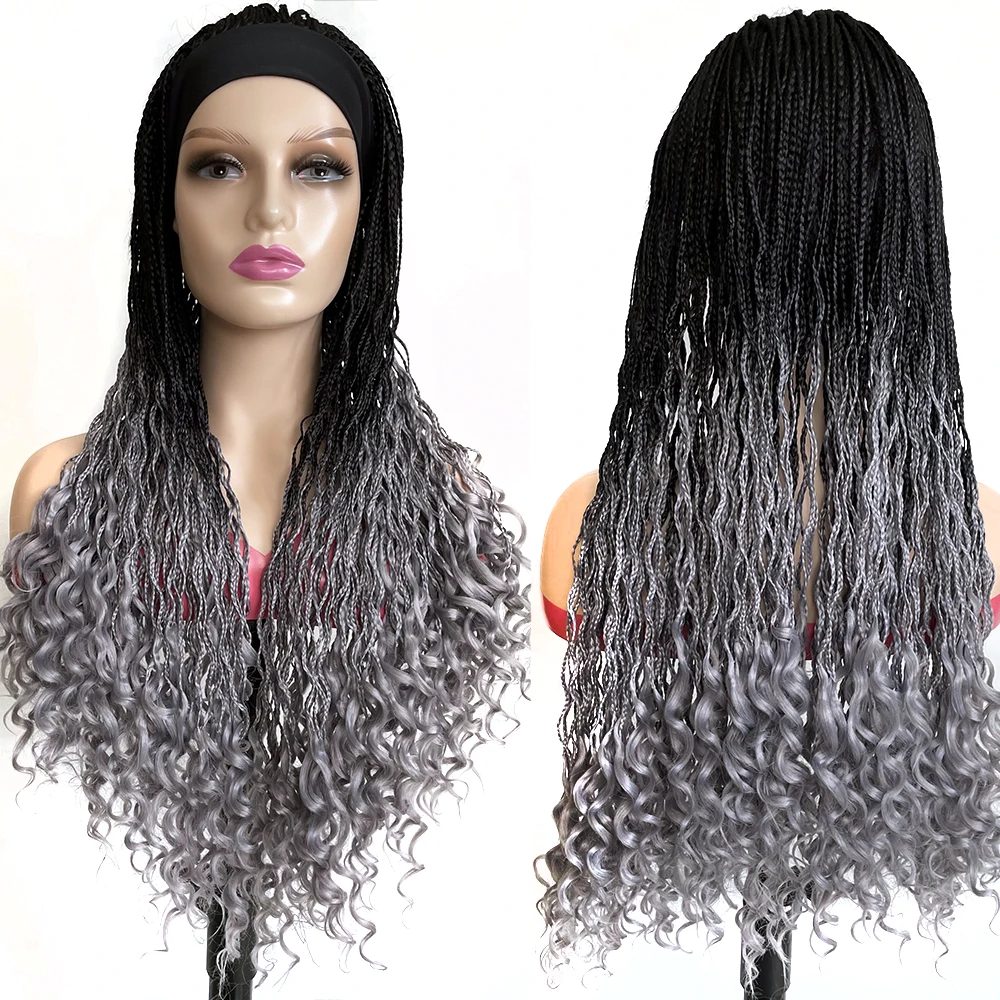 Фото Женский парик для плетения волос плетеные искусственные волосы черного цвета