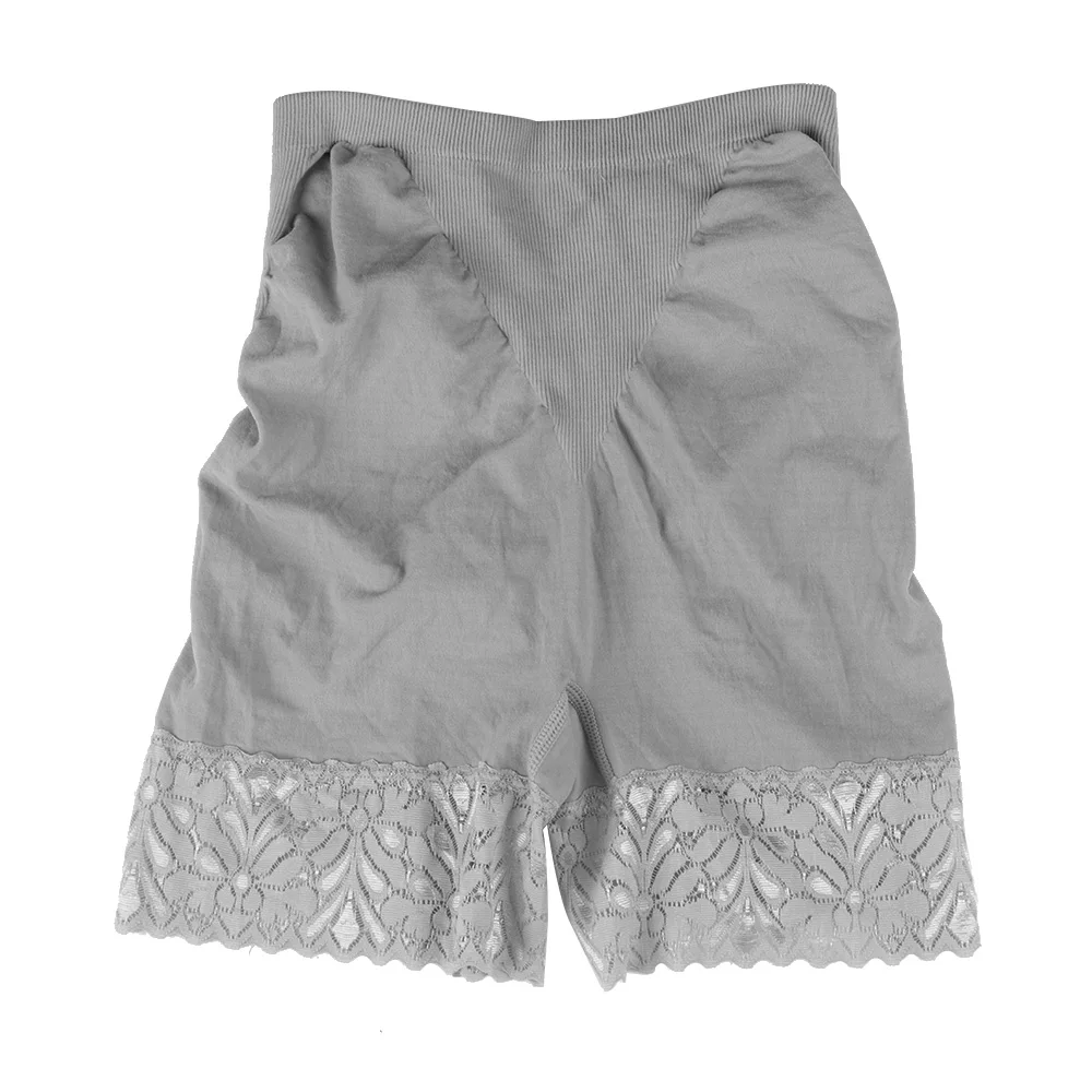 Women High Waist Lace Seamless Safety Pants Fashion Underwear Ice Silk Shorts Safety Slim Summer Beach Safety Pants