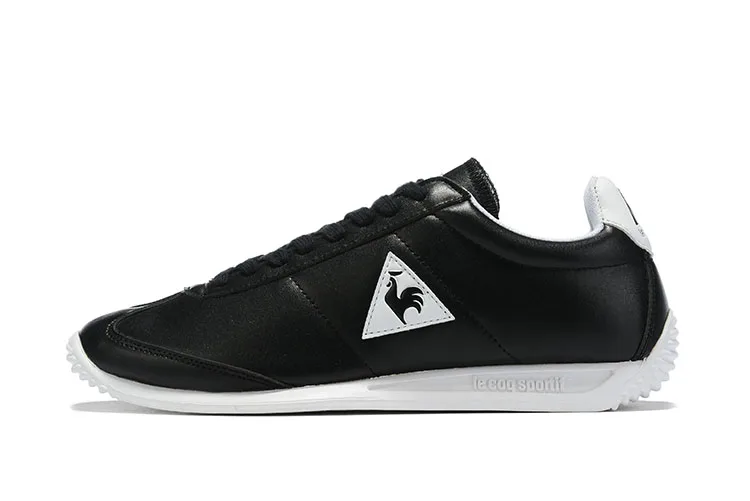 Оригинальные Le Coq Sportif Новые повседневные синтетические кожаные мужские спортивные туфли дышащие Модные мужские и женские парные кроссовки - Цвет: Black and white
