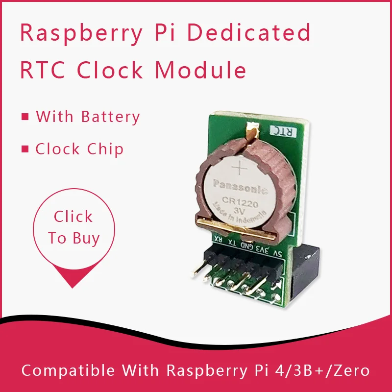 Модуль Raspberry Pi RTC JunRoc DS1307 IO Pin совместимый с 3B +|Аксессуары для демонстрационных