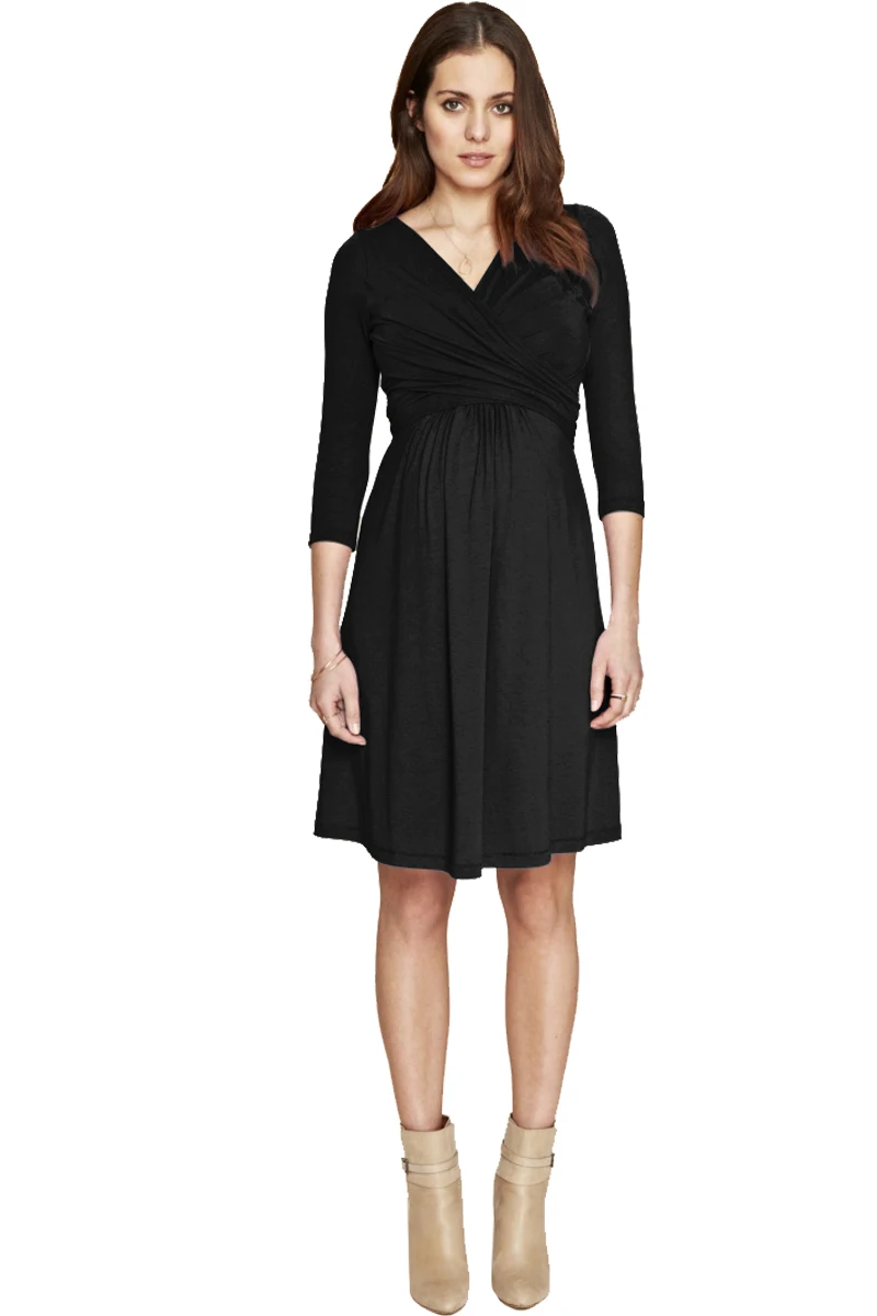 

Pregnant Women Dress Plus Size Maternity Nursing Dress Pregnant Women's V-neck Mid Sleeve Breastfeeding Dress 1701659