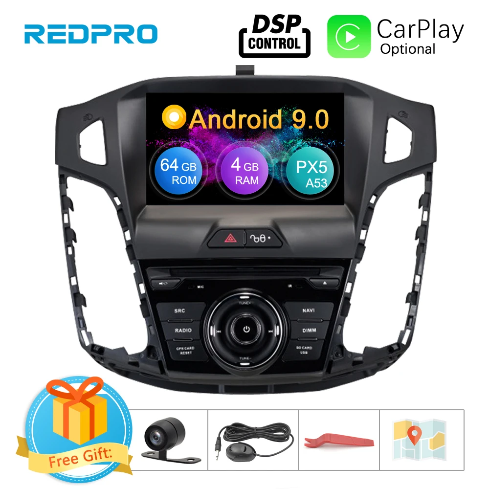 8 &quotIPS 4G RAM Android 9 0 автомобильный стерео dvd-плеер для Ford Focus 2011-2014 GPS Navi Видео Радио WIFI