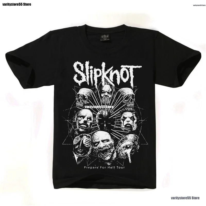 

Summer Men/Women Slipknots t shirt heavy metal tshirts Tops Tees prepare for hell tour T-shirt Men Rock band t-shirts Plus Size