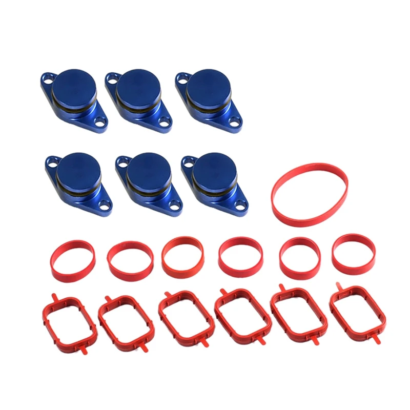 

6 Pcs For Bmw Swirl Blanks Flaps Repair Delete Kit With Intake Gasket M57