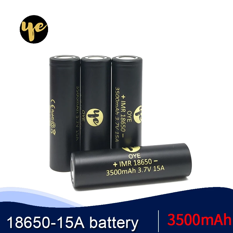 4 шт. 100% новая батарея 18650 15A 3500mAh литиевая аккумуляторная 3 7 V Высокая разрядка для