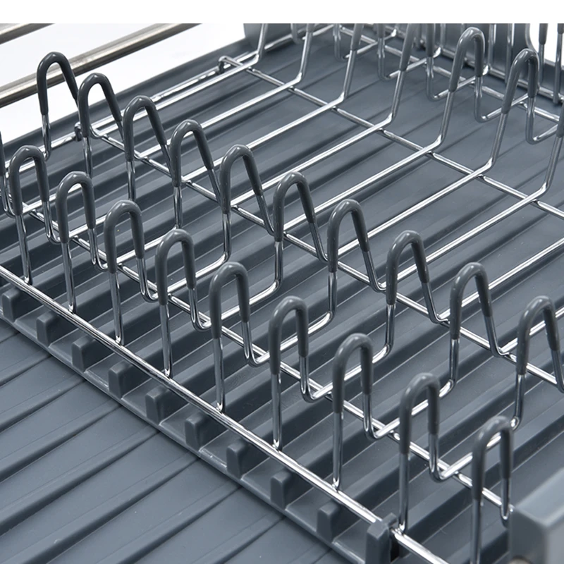 adjustable 304 stainless steel kitchen dish drying rack plates organizer drainer dinnerware cutlery storage container holder free global shipping