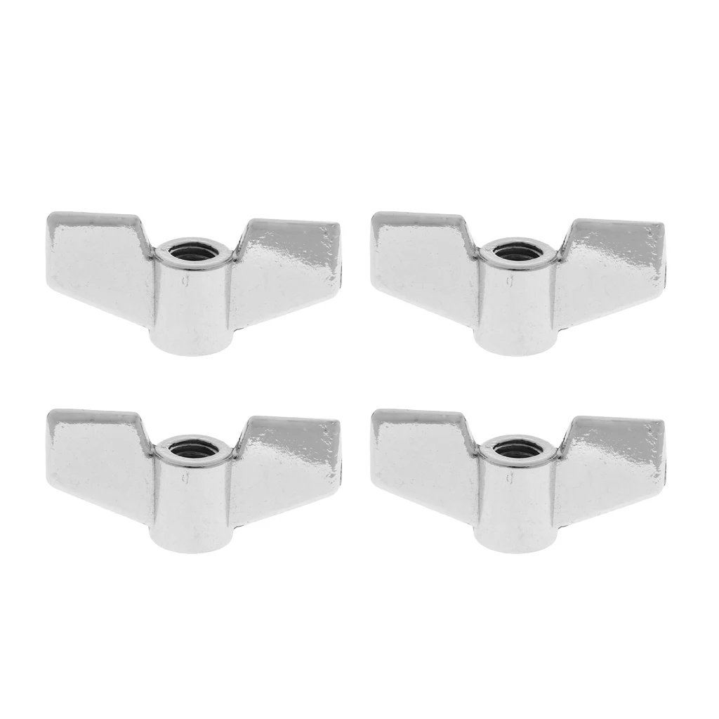 4x быстроразъемные Cymbal Stand Wingnuts серебряные детали ударного инструмента|Детали и