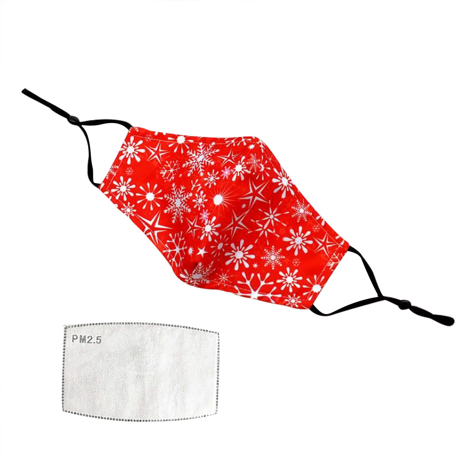 

1pcs Christmas Elk Santa Claus Print Adult Masks Breathable Multi-purpose Face Cover Mask Reuse Mouth Face Mask Mondkapjes