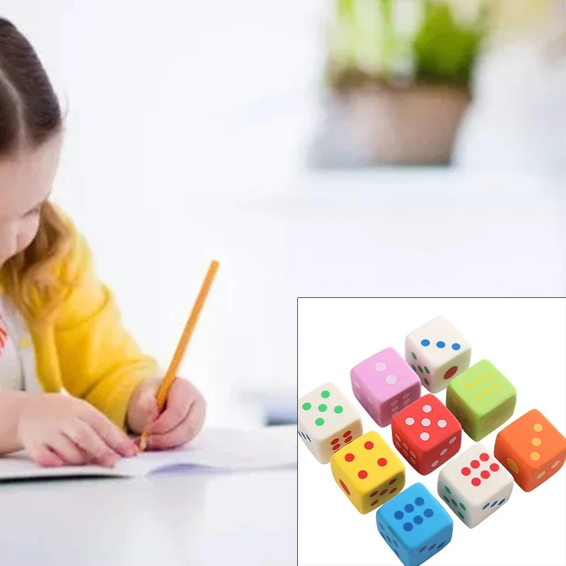 Цветной ластик в виде игральных костей 77JC 3 шт. упаковке Детский Карманный легко
