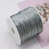 1mm silver nylon chinese satin silk knot cord rattail thread necklace macrame string jewelry findings beading rope 484