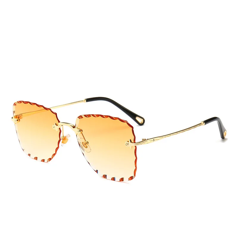 

2PCS Goggles for Motorcycle Frameless Crystal Cut Square Marine Sunglasses Sunglasses Motorcycle Accessories