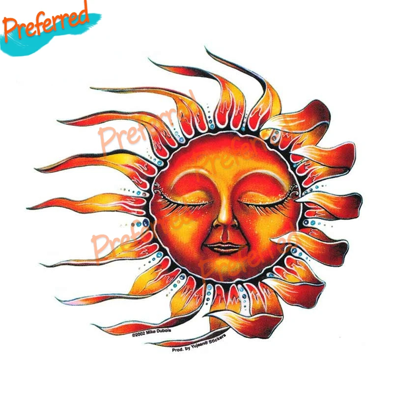 

High Quality Hippie Celestial Sun Decal Motocross Racing Laptop Helmet Trunk Wall Vinyl Car Sticker Die Cutting