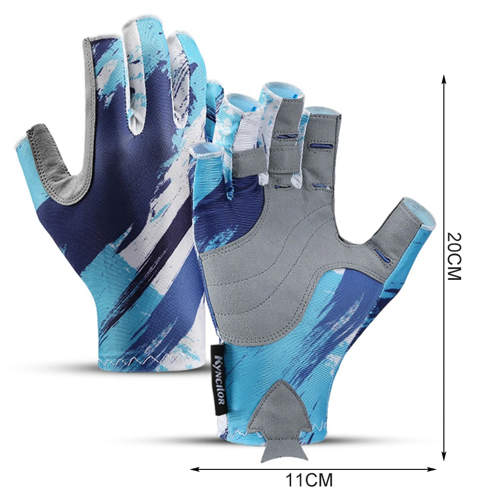 

Outdoor Half Finger Fishing Gloves Non-slip Wear-resistant Half Finger Neutral Microfiber Leather Breathable And Wicking