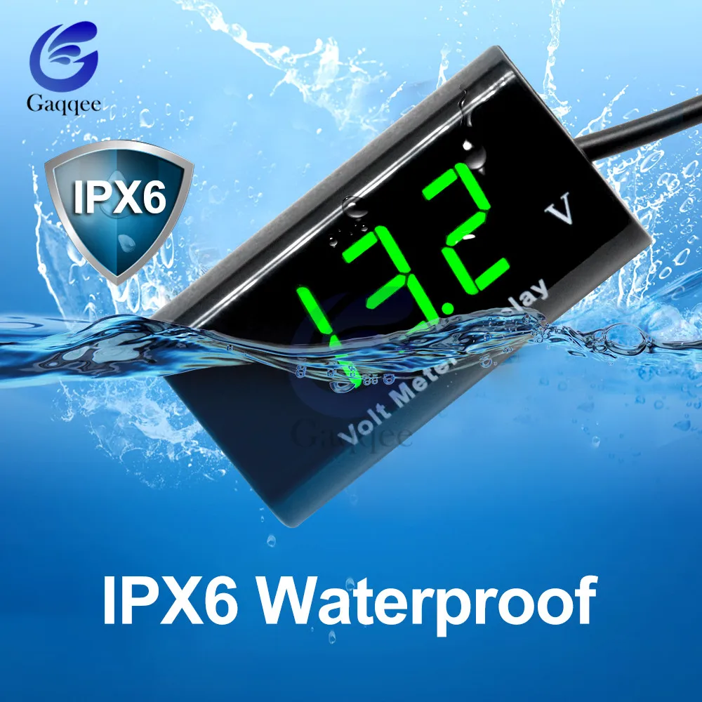 

DC 12V 0.56" Digital Voltmeter Car Waterproof IPX6 LED Display For Auto Car /Motorcycle/Bicycle Voltage Panel Meter Volt Tester