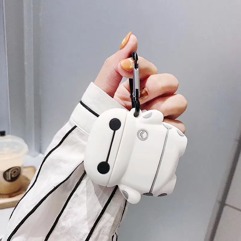 Bluetooth чехол для наушников Airpods милый защитный 2 аксессуары с брелком