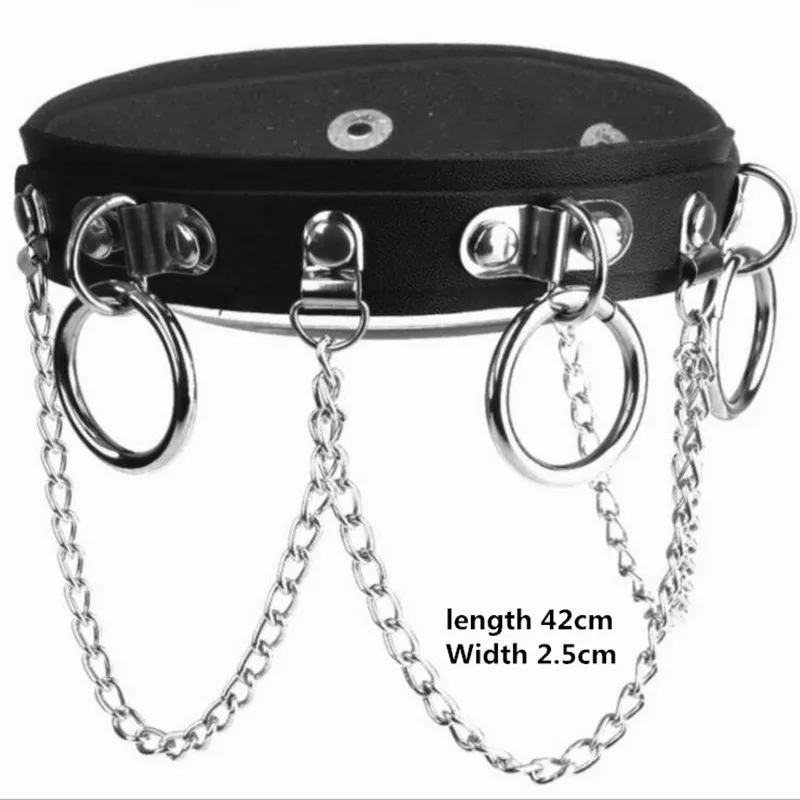 

New Harajuku Black Goth Choker Necklace Pu Leather Punk Rock Collar Bondage Choker Gothic Jewelry Party Necklace Accessories
