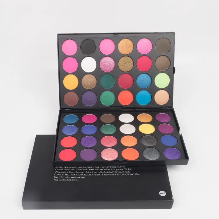 48 цветов Тени для век Палитра Алмазный хайлайтер матовые тени дымчатый пигмнет