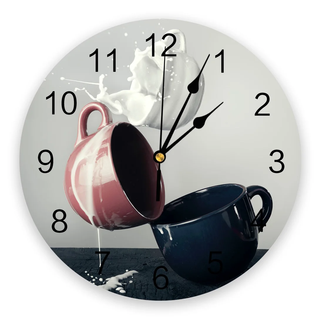 

Часы настенные цифровые с рамкой для кофе, украшение для гостиной и дома, современный дизайн