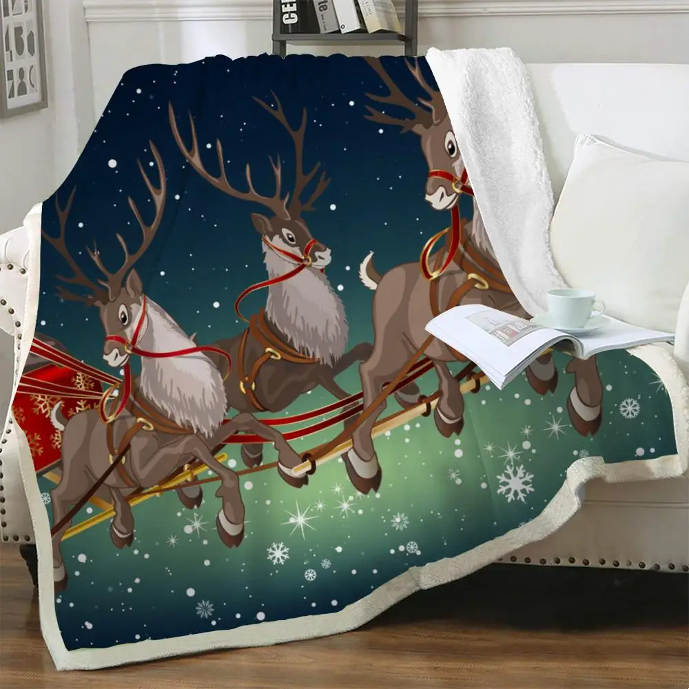 

NKNK рождественские одеяла Санта-Клаус тонкое одеяло Олень 3D печать Снежинка постельное белье одеяло шерпа новый премиум полиэстер зима