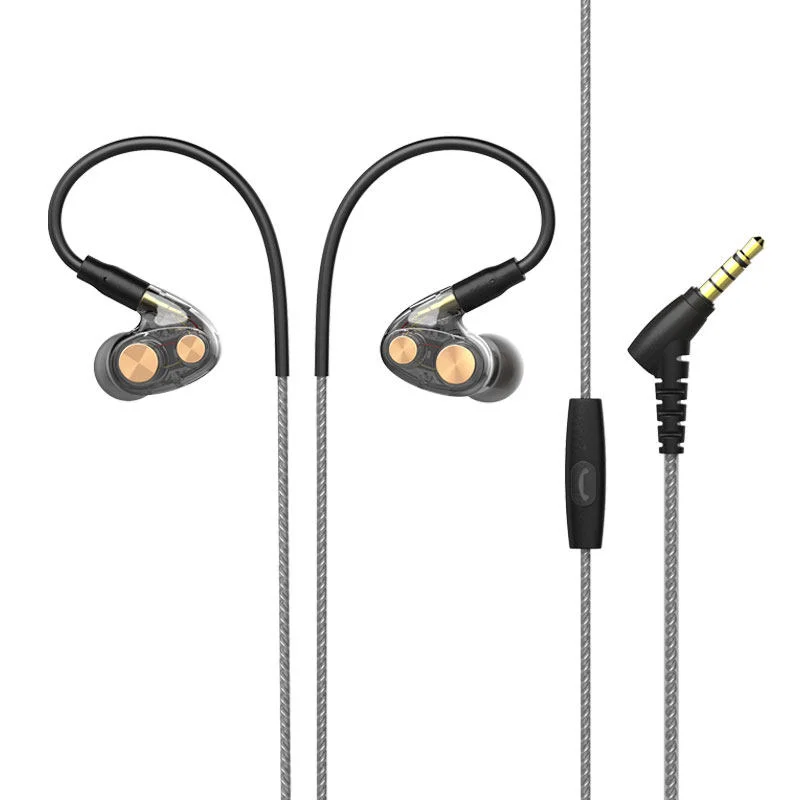 Наушники In Ear с глубокими басами тройной арматурой Проводные для высокоточных