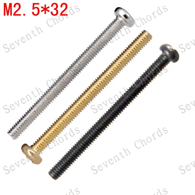 

12 Pcs Electric Guitar Humbucker Double Coil Pickups Adjust Height Screws - Silver & Black & Gold for choose - M2.5*32MM