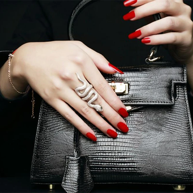 Винтажное кольцо HZ 2019 Крутое регулируемое увеличенное открытое из сплава