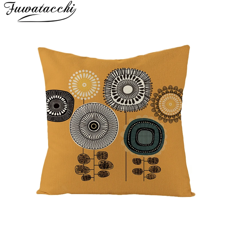 Постельное белье с геометрическим узором Fuwatacchi наволочка принтом одуванчиков