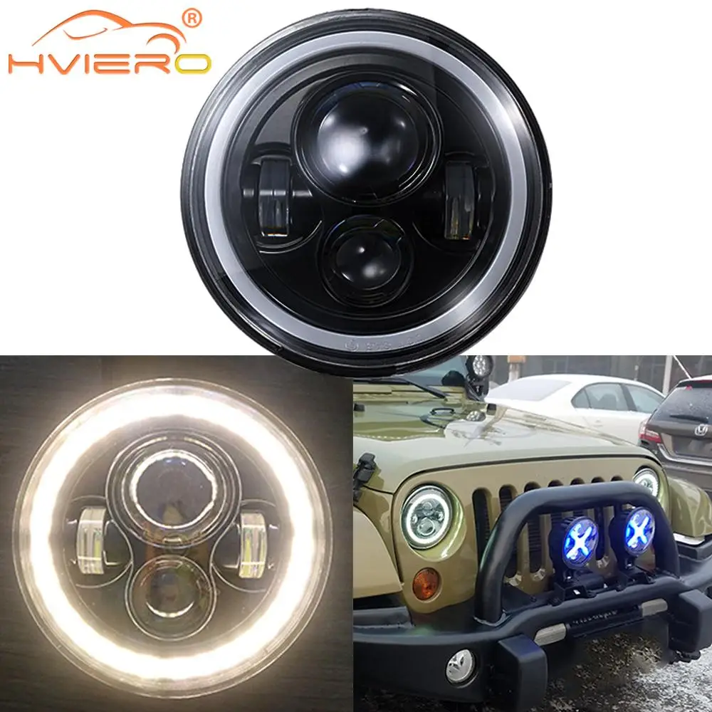 7 дюймовый автомобильный светодиодный авто лампы Рабочий светильник для Jeep 12V