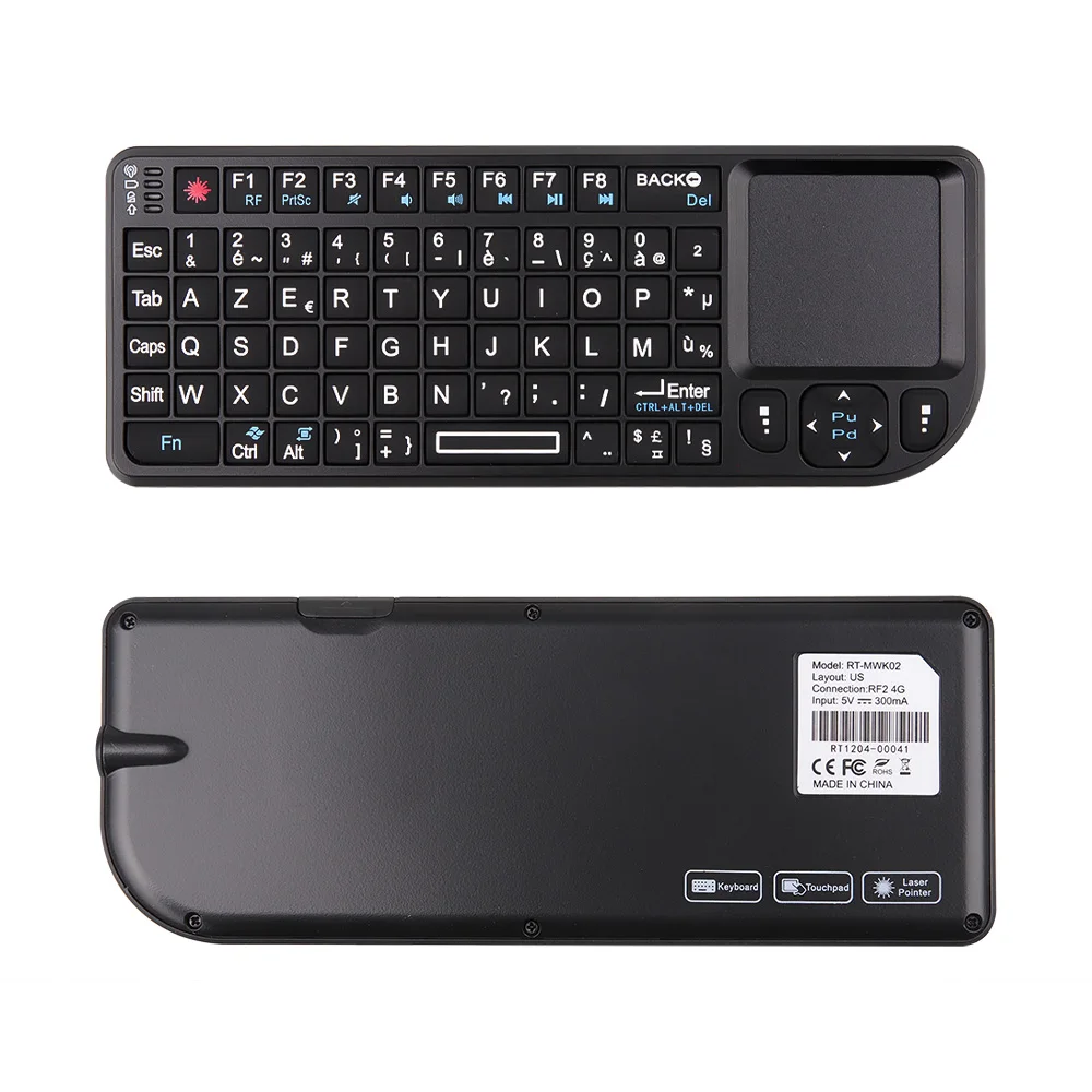 Kebidumei профессиональная мини X1 ручная 2 4G RF клавиатура Qwerty с тачпадом мышь для