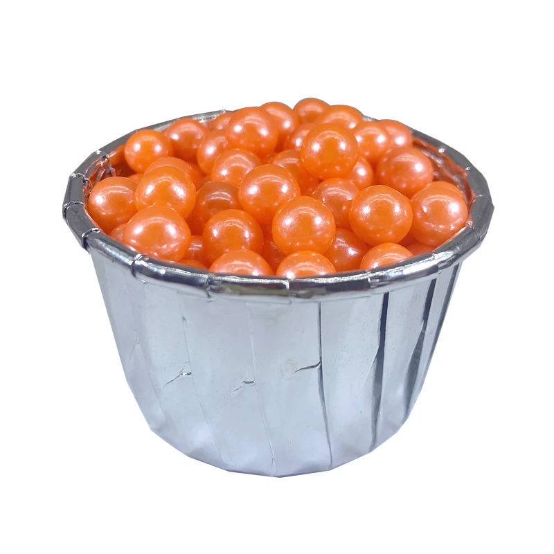15 г съедобные Оранжевые Бусины Жемчужные украшения для торта жемчужные конфеты