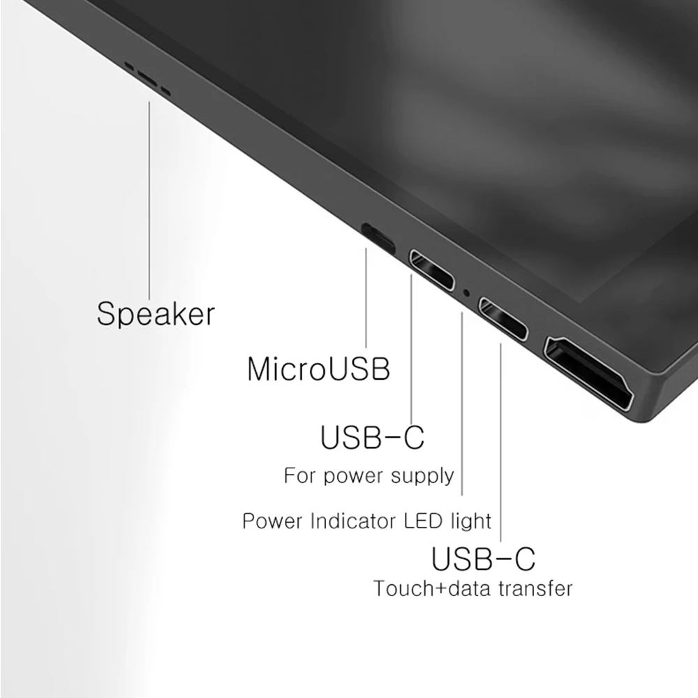 Сенсорный монитор 13 3 дюйма 4K Type c поддержка ПК ноутбука смартфона TNT Huawei EMUI для