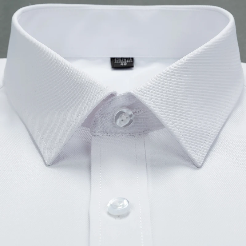 

Solid Twill Men Dress Shirt Formal Long Sleeved Regular Fit Business mens Social Shirt for Work Casual male tops