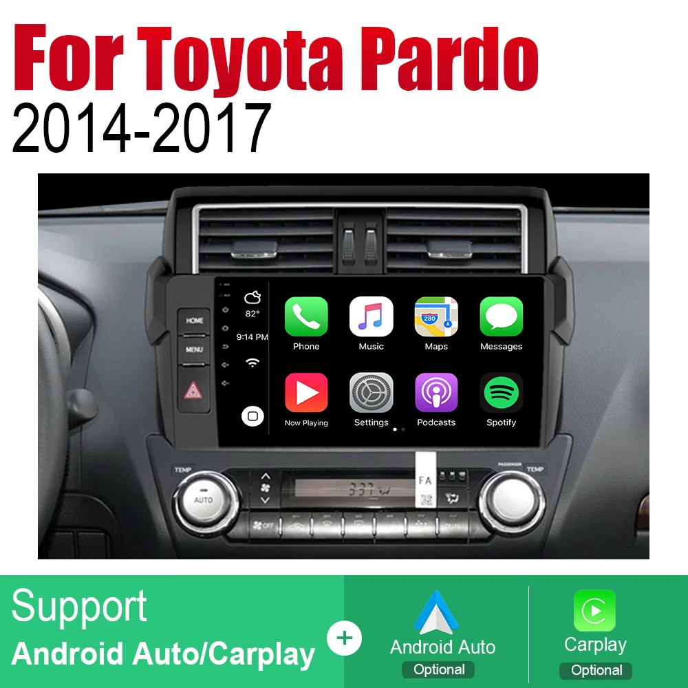 Автомагнитола ZaiXi 2 Din Android для Toyota Pardo LC950 Prado 950 2014 ~ 2017 GPS навигация Wi Fi карты