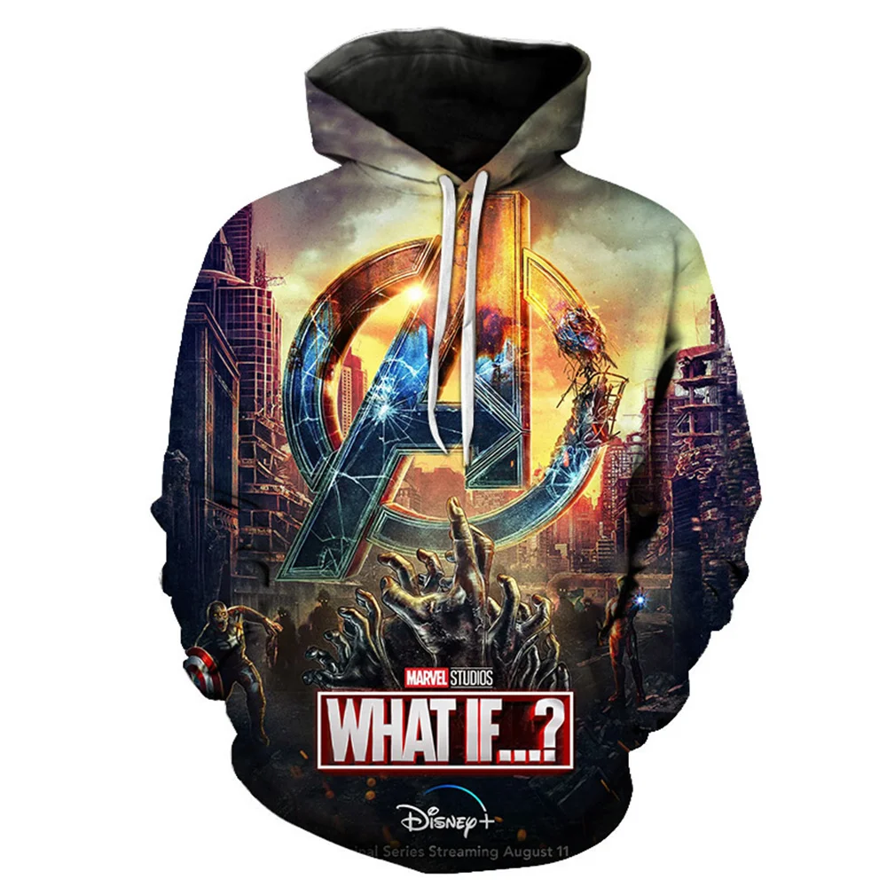 

Marvel New Anime What If 3D Print Hooded Sweatshirts Men Women Captain Carter Funny Hoodies Casual O-neck Boy Girl Kids Coats