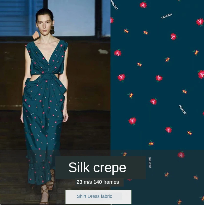 140 * 200CM 23 M / Silk Crepe -De-Chine Print Fabric Shirt Dress New Fashion Cloth | Дом и сад