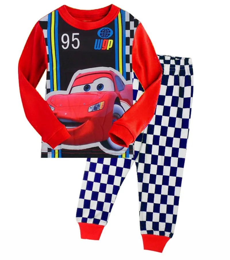 Disney Baby Boy Cartoon Clothes Casual Girl Pajamas Set Spring Fall Long Sleeve T-shirt+Pants Kids Suit Princess Print Home Wear