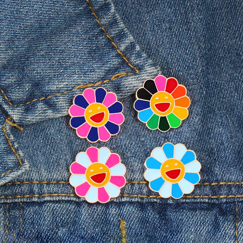 Детская женская летняя Радужная подвеска подсолнухи кукла брелок брошь заколка