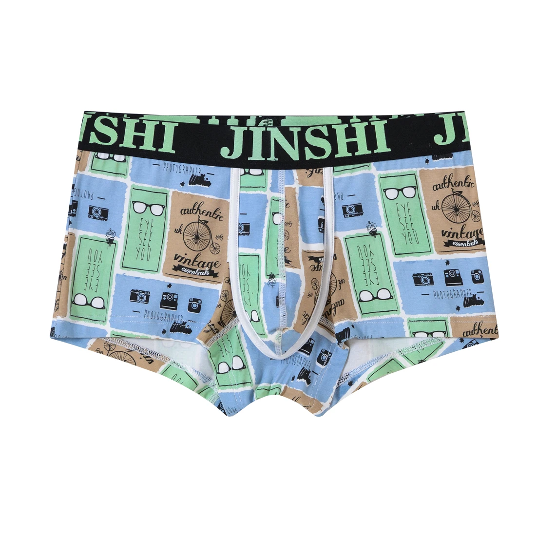 Men Underwear Boxer Briefs Bamboo Print Comfortable Sexy Men's Clothing Boxers Panties Homme Boxershorts