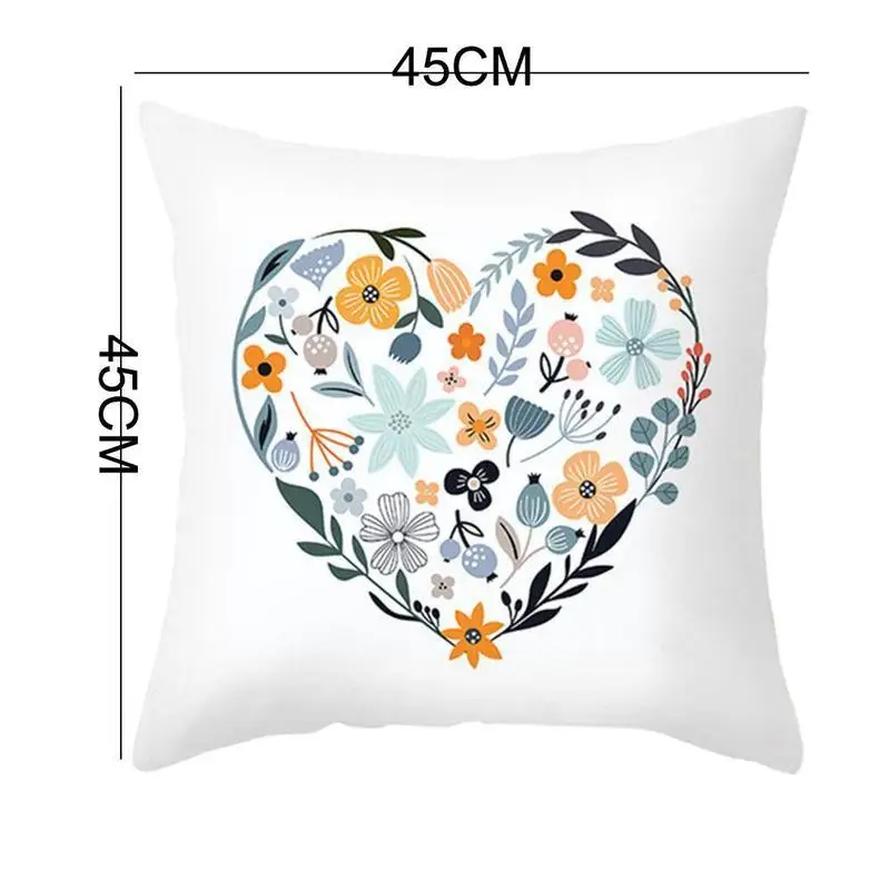 

Nordic Floral Printed Pillow Case Simple Flower Picture Pillow Cushion Sofa Car Cases Throw For Home Cover 45*45CM Decorati R4K4