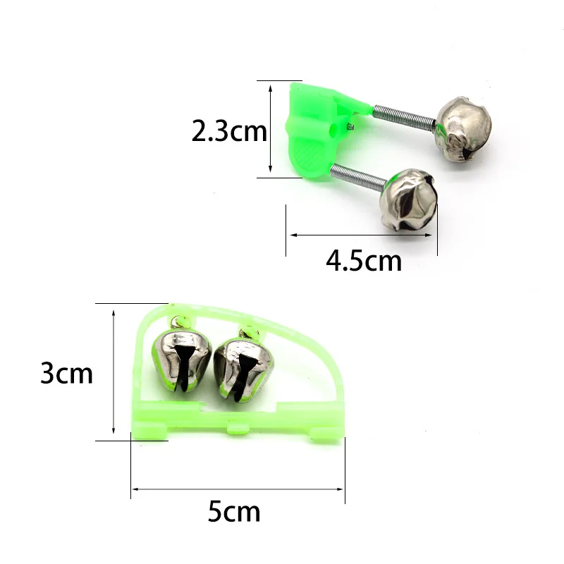 

Fishing Alarm Bow-shaped Luminous and Clip-shaped Alarm Bell 5pcs/6.8g/5.8g Sea-pole Double-ling Fishing Lure Set