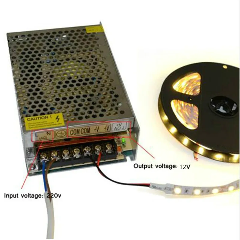 DC 12V 1.25A 2A 3A 5A 10A 15A 20A 30A 40A Трансформаторы освещения Светодиодный драйвер адаптер