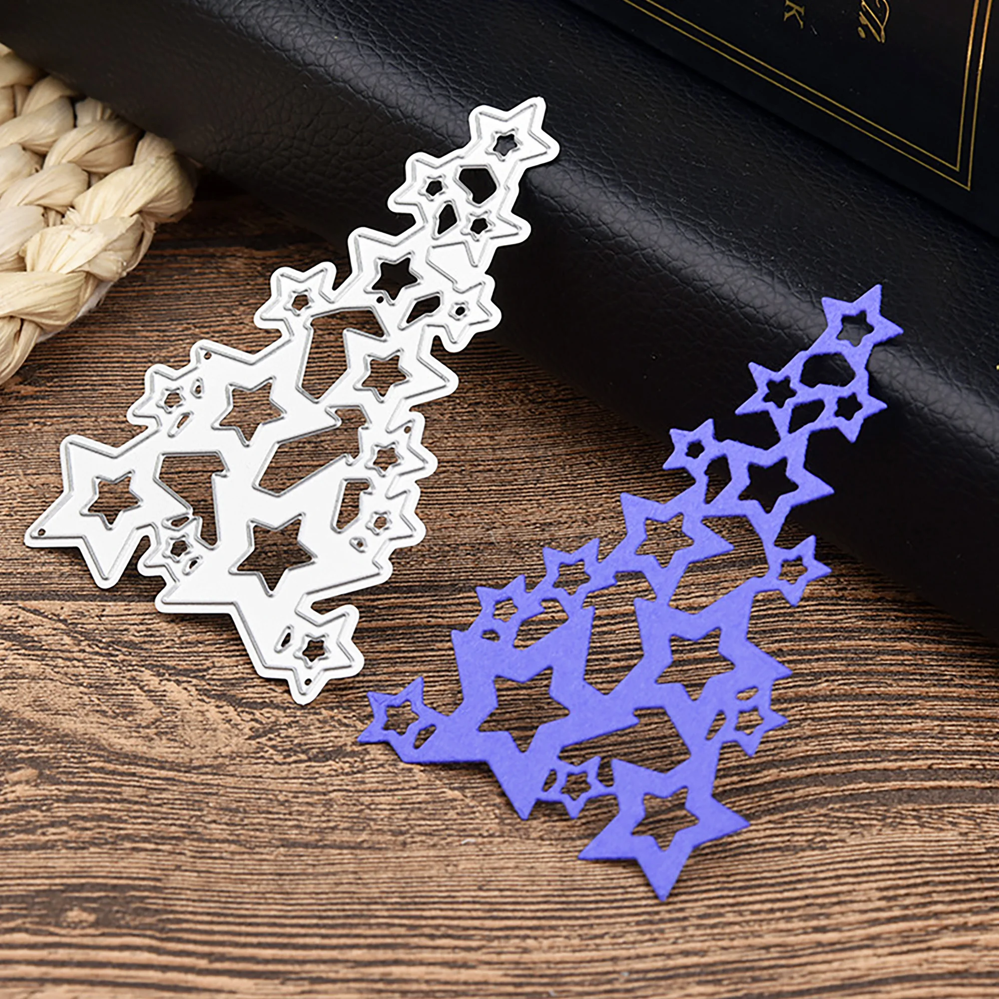 Пентаграмма звезда дерево резки штампы день рождения подарочный металлический