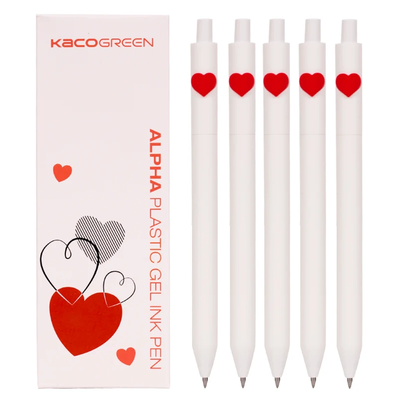

LOVE Gel Pen Signature 0.5mm Black Ink Retractable Ballpoint pen Core Durable Smooth Writing for School Stationery Supplies