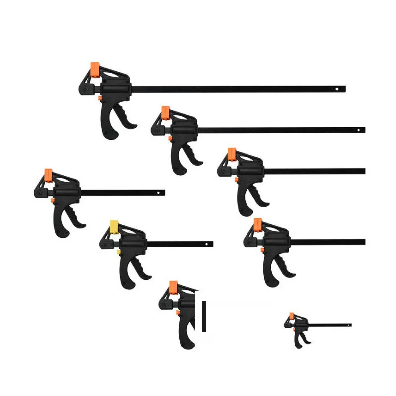 

1PC Quick Ratchet Release Clip Kit 4-30 Inch Spreader Wood Working Speed Squeeze F Clamp Gadget Tool DIY Hand Work Bar Clamp