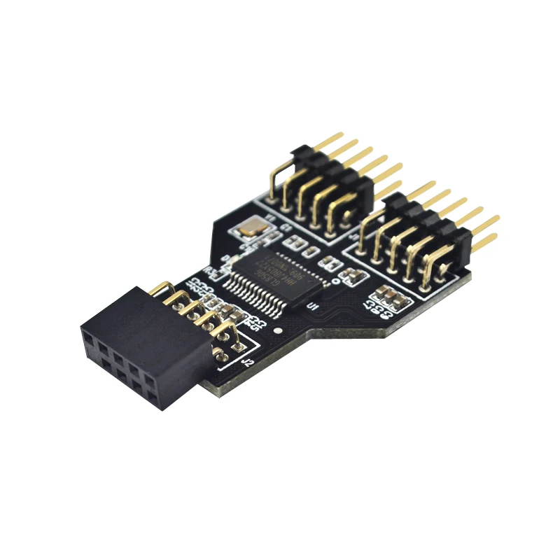 9-контактный разъем USB Female 1-2 Male плата usb-хаб 2 0 адаптер для NZXT жидкостного