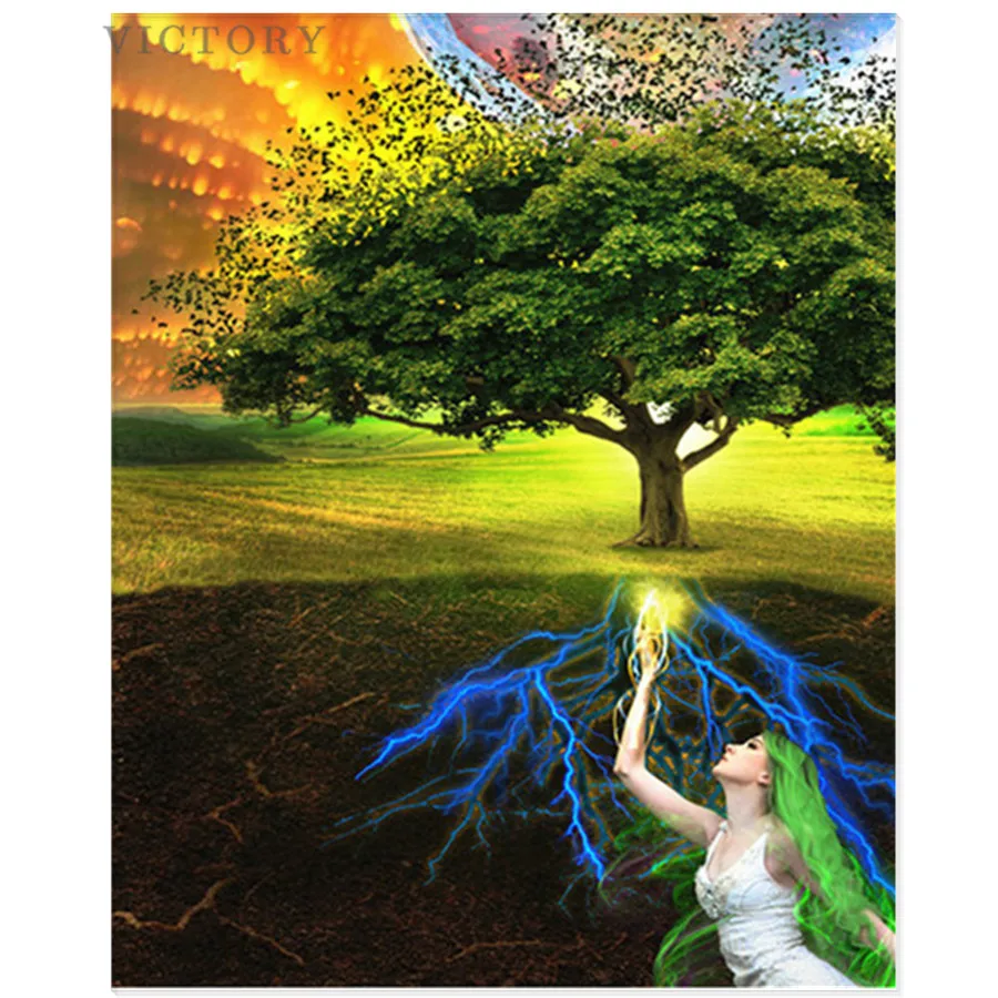 Алмазная вышивка ведьмы алмазная живопись фантазия богиня картина Стразы ручной