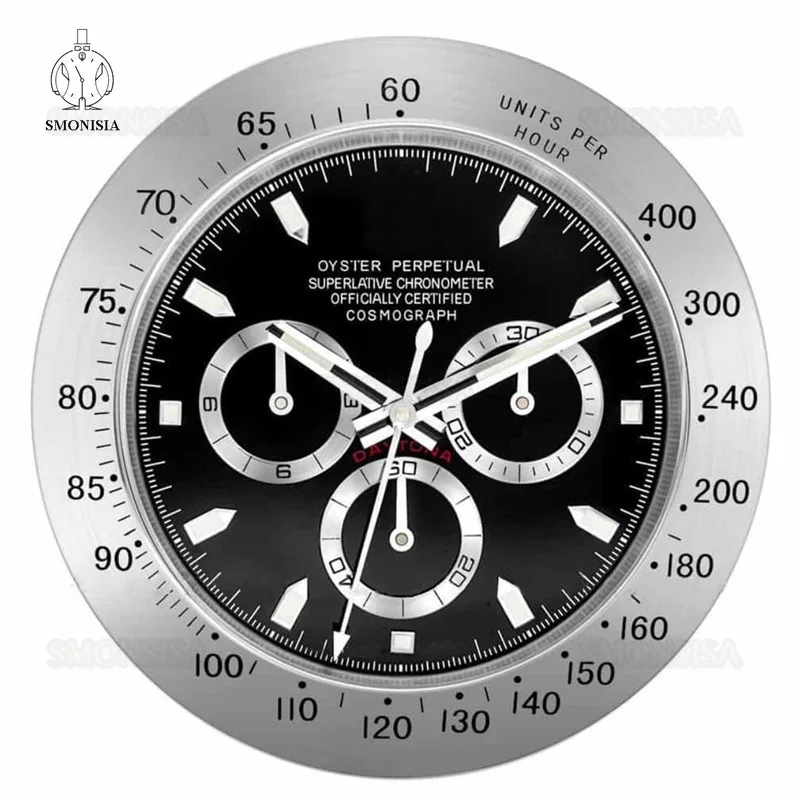 

Silver Black Metal Streel Wall Watch Clock Wristwatch Best Gift For Home Decoration
