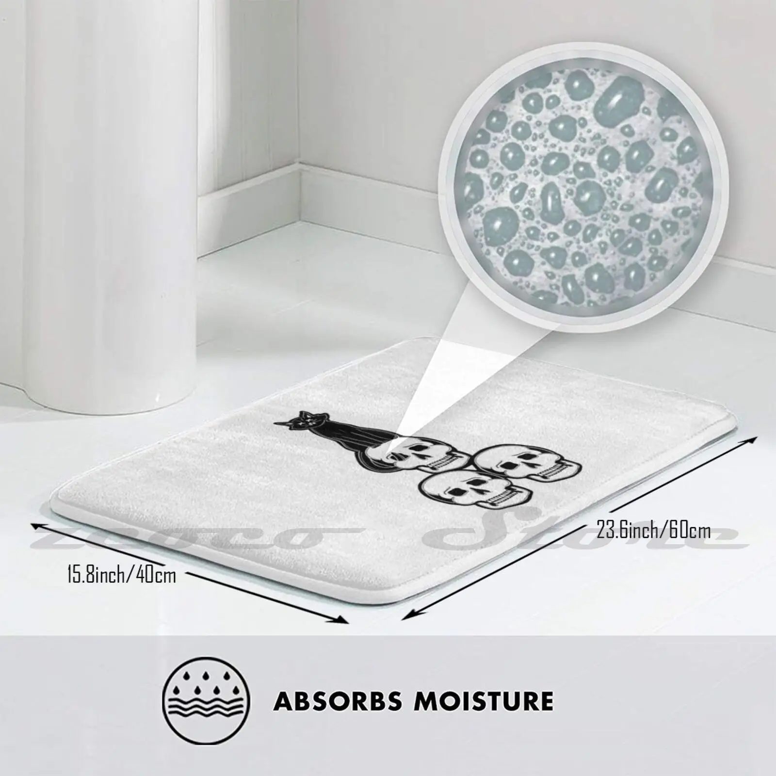 Коврик для двери нескользящий мягкий коврик поглощения воды Хэллоуина глаз из